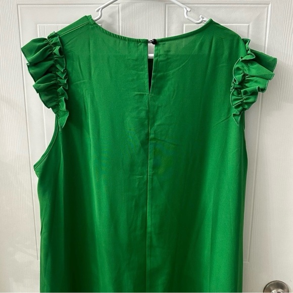 Two Ruffle Sleeve Romantic Dresses Blue and Green Romantic - Picture 12 of 12